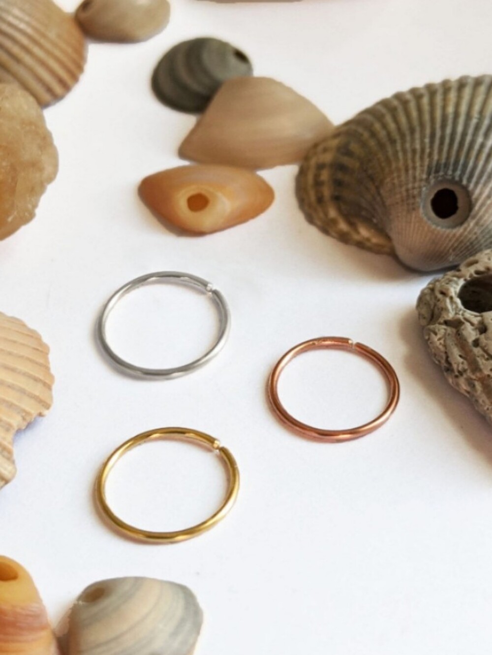 Nose Ring Set - Gold, Rose Gold & Silver